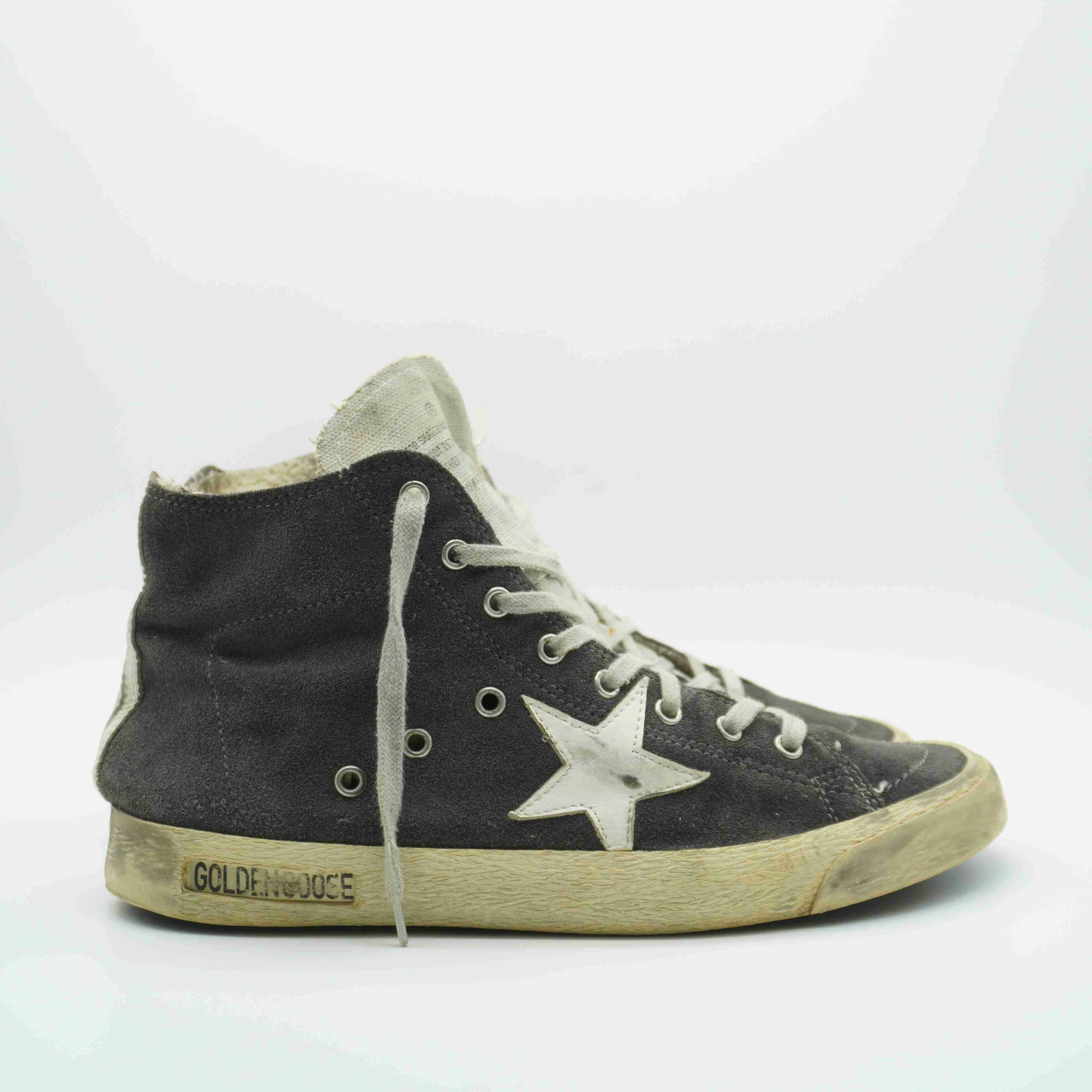 Golden Goose Francy 'White Star Distressed High-Top' GMF00113.F000319.10274 Golden Goose Francy 'White Star Distressed High-Top' GMF00113.F000319.10274